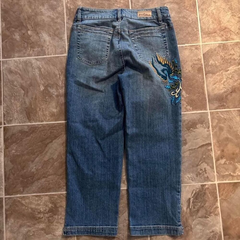 Vintage Y2K 2000s true religion esc dragon embroidery womens jeans size 6